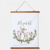 Niedliches Reh-Baby Wandteppich Mit Holzrahmen (Vorderseite)