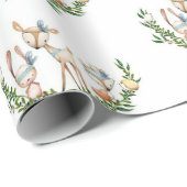 Niedliches Reh Geschenkpapier (Rolleneckpunkt)