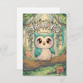 Niedliches Reihenhaus Dankeskarte (Vorne/Hinten)