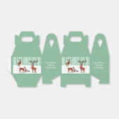 Niedliches Reinder-benutzerdefinierter Text Holida Geschenkschachtel (Ungefaltet)