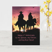 niedliches Reitpferd zum 3. Jahrestag Karte (Gelbe Blume)