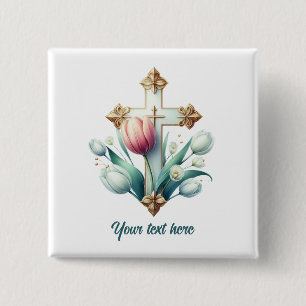 Niedliches religiöses Kreuz hinzufügen Button