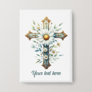 Niedliches religiöses Kreuz hinzufügen Button