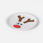 Niedliches Ren Pappteller (Schrägansicht)