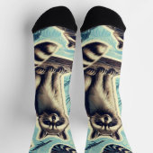 Niedliches Rennmuster Socken (Oben)