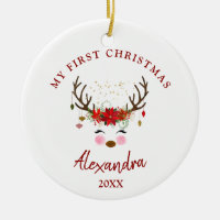 Niedliches Rentier Baby 1. Weihnachtsgeschenk