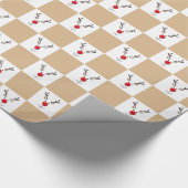 Niedliches Rentier-Braun- und Weißmuster Geschenkpapier (Ecke)