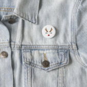 Niedliches Rentier Christmas Golf Geschenkdesign Button (Beispiel)