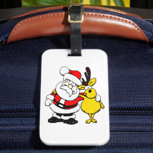 Niedliches Rentier Christmas Golf Geschenkdesign Gepäckanhänger