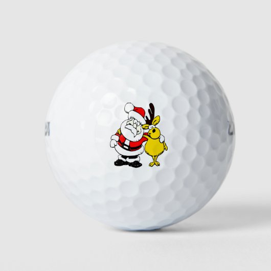 Niedliches Rentier Christmas Golf Geschenkdesign Golfball (Vorderseite)
