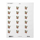 Niedliches Rentier-Etikett für Weihnachtskarten Adressaufkleber (Vorne)