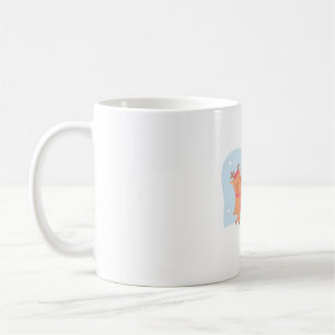 Niedliches Rentier Gebäude Ein Schneemann Kaffeetasse