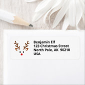 Niedliches Rentier-Gesicht mit rotem Notennamen (Insitu)