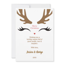 Niedliches Rentier-Gesicht Moderne frohe Weihnacht