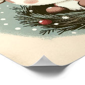 Niedliches Rentier mit Snowglobe Kinder im Zimmer  Poster (Ecke)