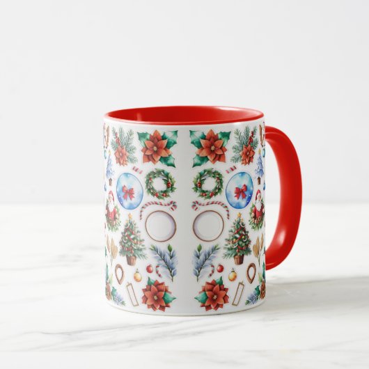 Niedliches Rentier-Muster Weihnachtsgeschenk Tasse (VorderseiteRechts)