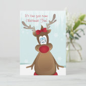 Niedliches Rentier-Party Einladung (Stehend Vorderseite)