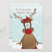 Niedliches Rentier-Party Einladung (Vorne/Hinten)