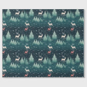 Niedliches Rentier Traditionelles Weihnachtsgesche Geschenkpapier (Flach)