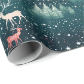 Niedliches Rentier Traditionelles Weihnachtsgesche Geschenkpapier (Rolleneckpunkt)