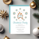 Niedliches Rentier Weihnachts-Party Einladung