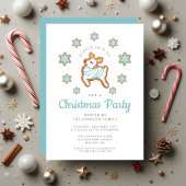 Niedliches Rentier Weihnachts-Party Einladung