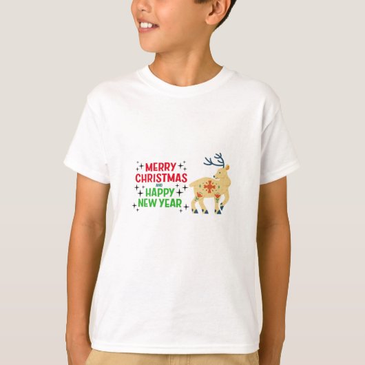 Niedliches Rentier Weihnachts-Shirt T-Shirt (Vorderseite)