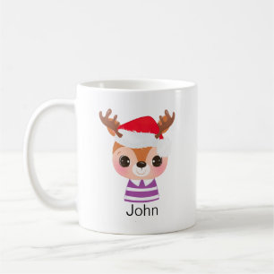 Niedliches Rentier Weihnachtsfest Kaffeetasse