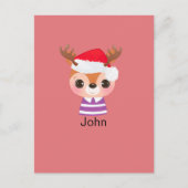 Niedliches Rentier Weihnachtsfest Postkarte (Vorderseite)