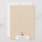 Niedliches Rentiermuster Erdstein oder benutzerdef Feiertagskarte (Rückseite)