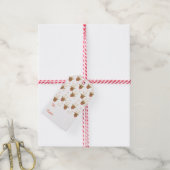 Niedliches Rentiermuster von und nach Orange Geschenkanhänger (Mit Garn)