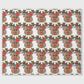 Niedliches Rentierpapier aus Pickleball Geschenkpapier (Flach)