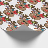Niedliches Rentierpapier aus Pickleball Geschenkpapier (Ecke)