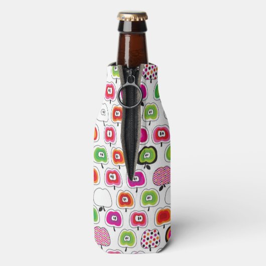 Niedliches Retro-Apfelmuster Flaschenkühler (Flasche Rückseite)