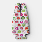 Niedliches Retro-Apfelmuster Flaschenkühler (Rückseite)