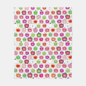 Niedliches retro Apfelmuster Fleecedecke (Vorderseite)