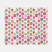 Niedliches retro Apfelmuster Fleecedecke (Vorderseite (Horizontal))