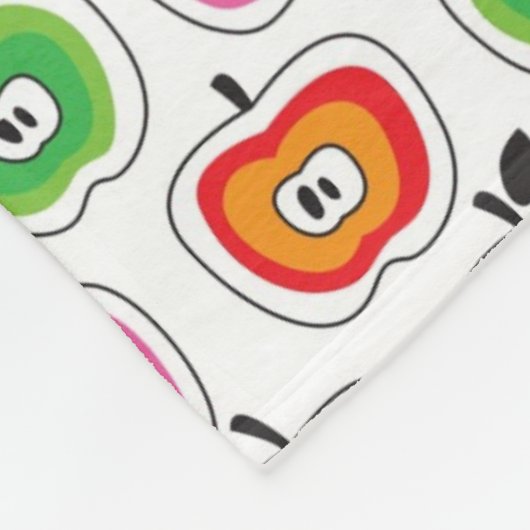 Niedliches retro Apfelmuster Fleecedecke (Ecke)