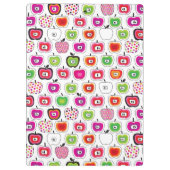 Niedliches retro Apfelmuster Klemmbrett (Rückseite)