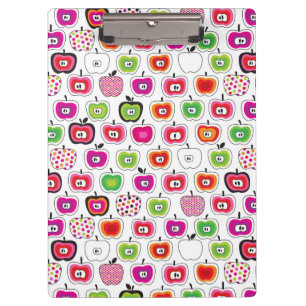 Niedliches retro Apfelmuster Klemmbrett