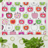 Niedliches retro Apfelmuster Küchentuch (Gefaltet)