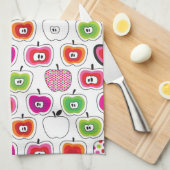 Niedliches retro Apfelmuster Küchentuch (Viertel Falte)