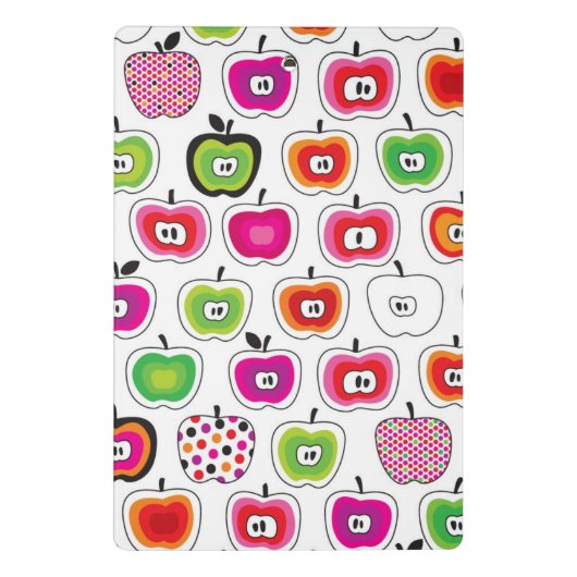 Niedliches retro Apfelmuster Mini Klemmbrett (Rückseite)