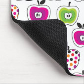 Niedliches retro Apfelmuster Mousepad (Ecke)