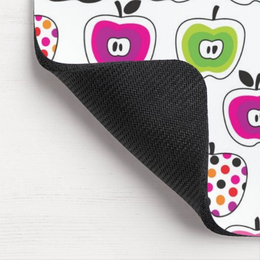 Niedliches retro Apfelmuster Mousepad (Ecke)