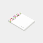Niedliches retro Apfelmuster Post-it Klebezettel (angewinkelt)
