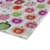 Niedliches retro Apfelmuster Schneidebrett (Ecke)