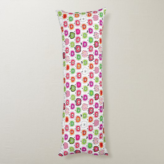 Niedliches retro Apfelmuster Seitenschläferkissen (Rückseite (Vertikal))