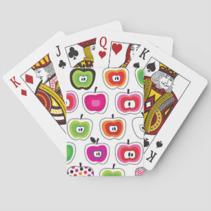 Niedliches Retro-Apfelmuster Spielkarten