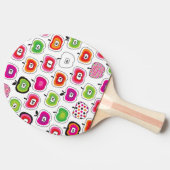 Niedliches retro Apfelmuster Tischtennis Schläger (Seitenansicht)